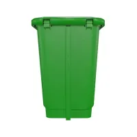 Lixeira Plástica Retangular 100 litros Verde Com Pedal  - Foto 2