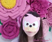 G1.476 Gabarito de Moldes em MDF  Máscara  Amy Rose - Foto 3