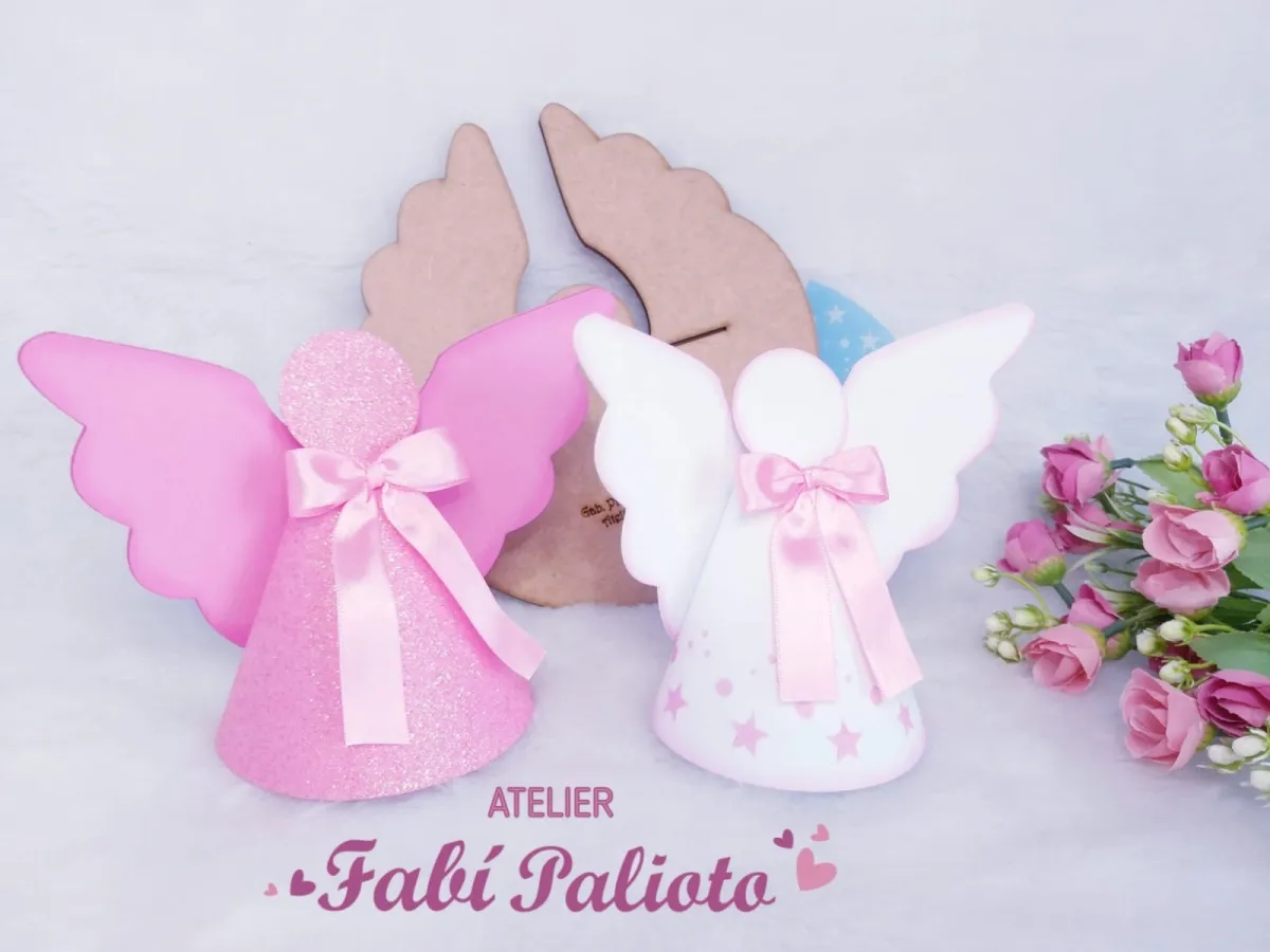 G1.480  Gabarito de Moldes  em MDF Pingente Anjo Médio