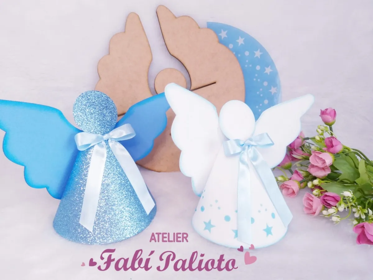 G1.481  Gabarito de Moldes  em MDF Pingente Anjo Grande