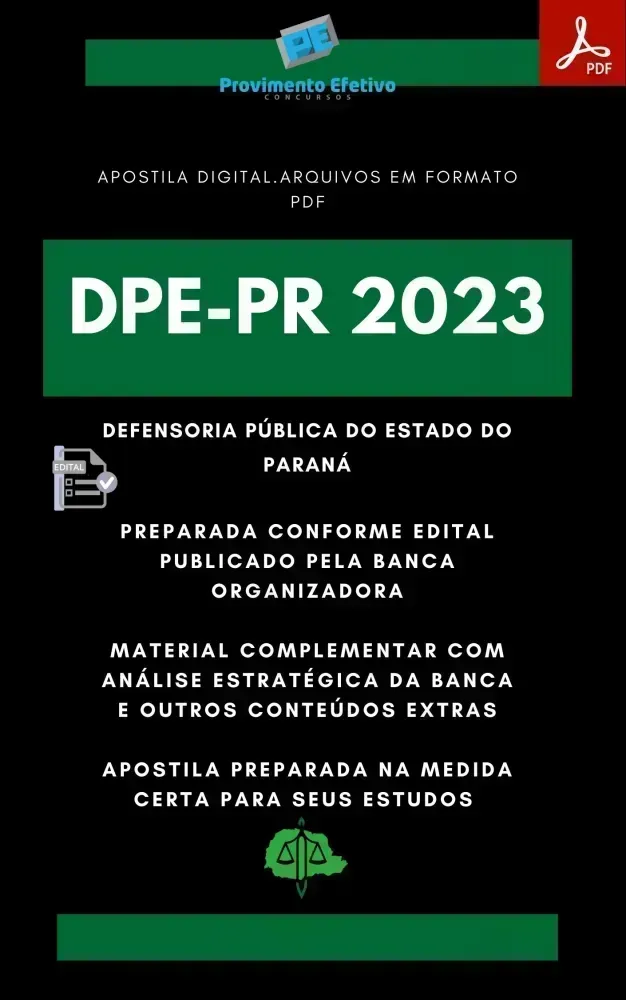 Apostila DPE PR 2023 Técnico Administrativo