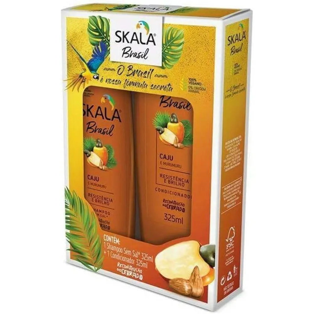 Kit Shampoo + Condicionador Caju 325ml Skala Imagem