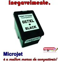 CARTUCHO HP 667XL PRETO 14ML MICROJET