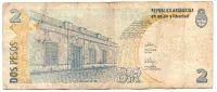 Argentina - 2 Pesos - Cédula Estrangeira - BC - Foto 2