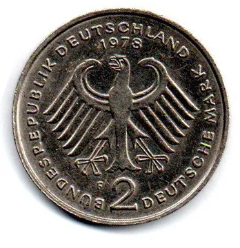 Alemanha - 1969F - 2 Mark