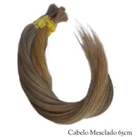Cabelo Humano Loiro Mesclado  65cm - cada 100gm