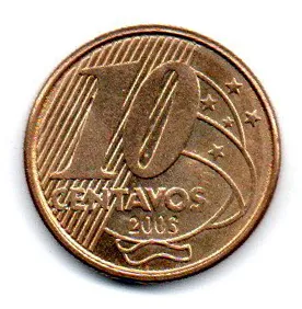 2003 - 10 Centavos - Moeda Brasil - Sob/Fc