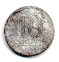1959 - 10 Centavos - Moeda Brasil - UTG - Gasta