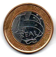 2015 - 1 Real - Comemorativa Olimpíadas - Paracanoagem - Moeda Brasil - C/ Danos - Foto 2