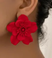 1 Par Metálico Fashionable Doce Floral & Pétala Em Forma Personalidade Brincos , Presente De Namoro - Foto 6