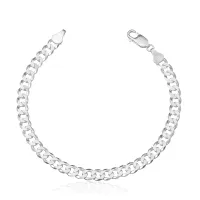 Pulseira de prata grumet - PU079 - Foto 4