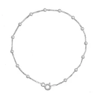  Pulseira de prata - Veneziana Bolinhas - PUL1290