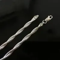 Corrente de prata - Trançada - CO621 - Foto 3