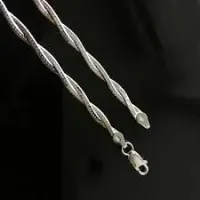 Corrente de prata - Trançada - CO621 - Foto 2