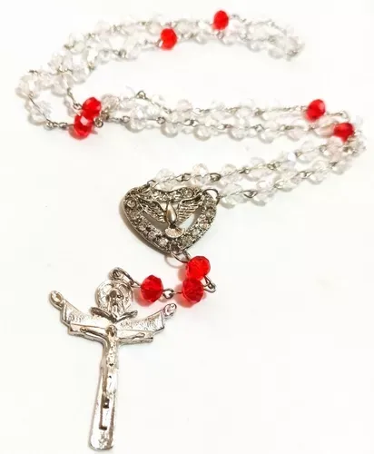 Terço Crisma  Espírito Santo em Cristais Personalizado Com Nome