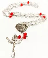 Terço Crisma  Espírito Santo em Cristais Personalizado Com Nome