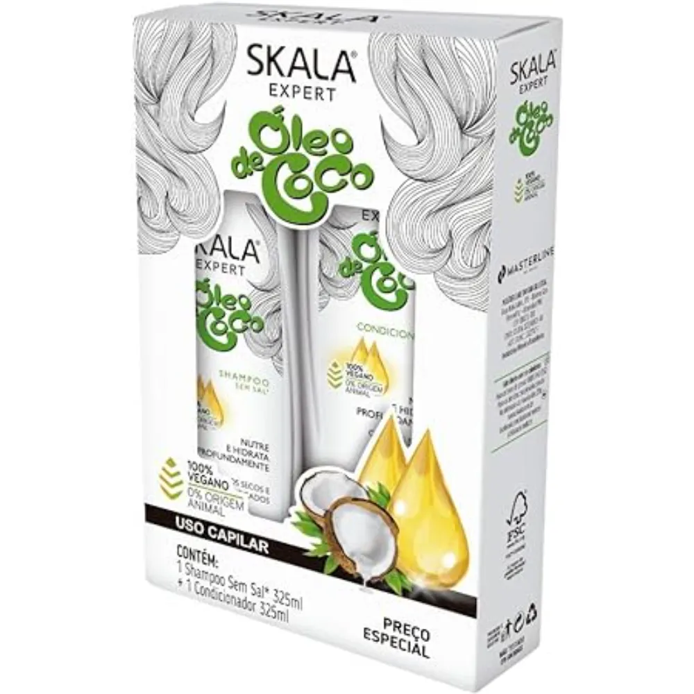 Kit Shampoo + Condicionador Óleo de Coco 650 ml Skala Imagem
