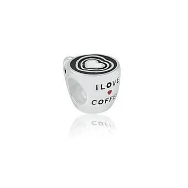 Berloque de Prata 950 -I  LOVE COFFEE - 251045 Imagem
