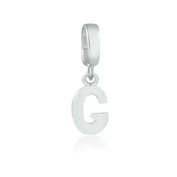 Berloque de Prata 950 - Letra G -  251354