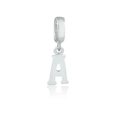Berloque de Prata 950 - Letra A -  251354