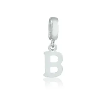 Berloque de Prata 950 - Letra B -  251354