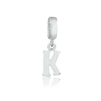 Berloque de Prata 950 - Letra K -  251354