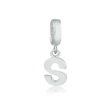 Berloque de Prata 950 - Letra S -  251354