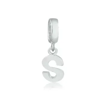 Berloque de Prata 950 - Letra S -  251354