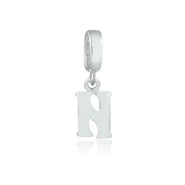Berloque de Prata 950 - Letra N-  251354