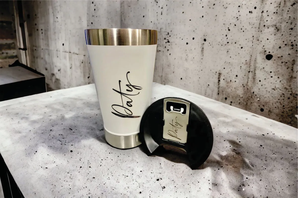 Copo Térmico Personalizado Inox 473ml c/ Tampa e Abridor