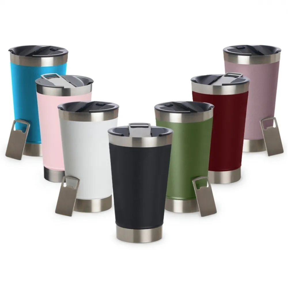 Copo Térmico Inox com Tampa e Abridor 500 ml Personalizado