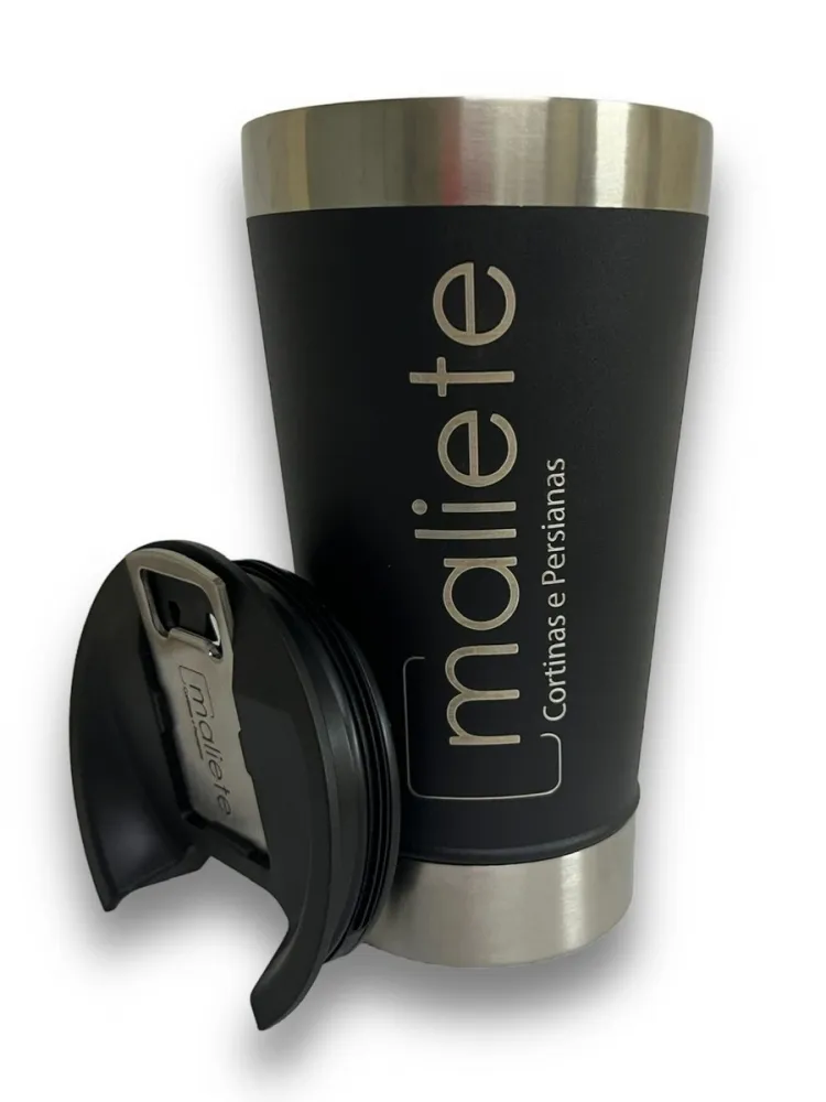Copo Térmico Inox Premium 473ml Personalizado Laser Imagem