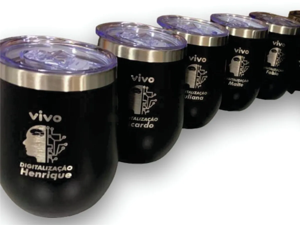 Copo Térmico Inox Redondo • Personalizado • 420 ml