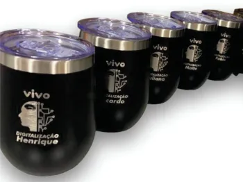 Copo Térmico Inox Redondo • Personalizado • 420 ml