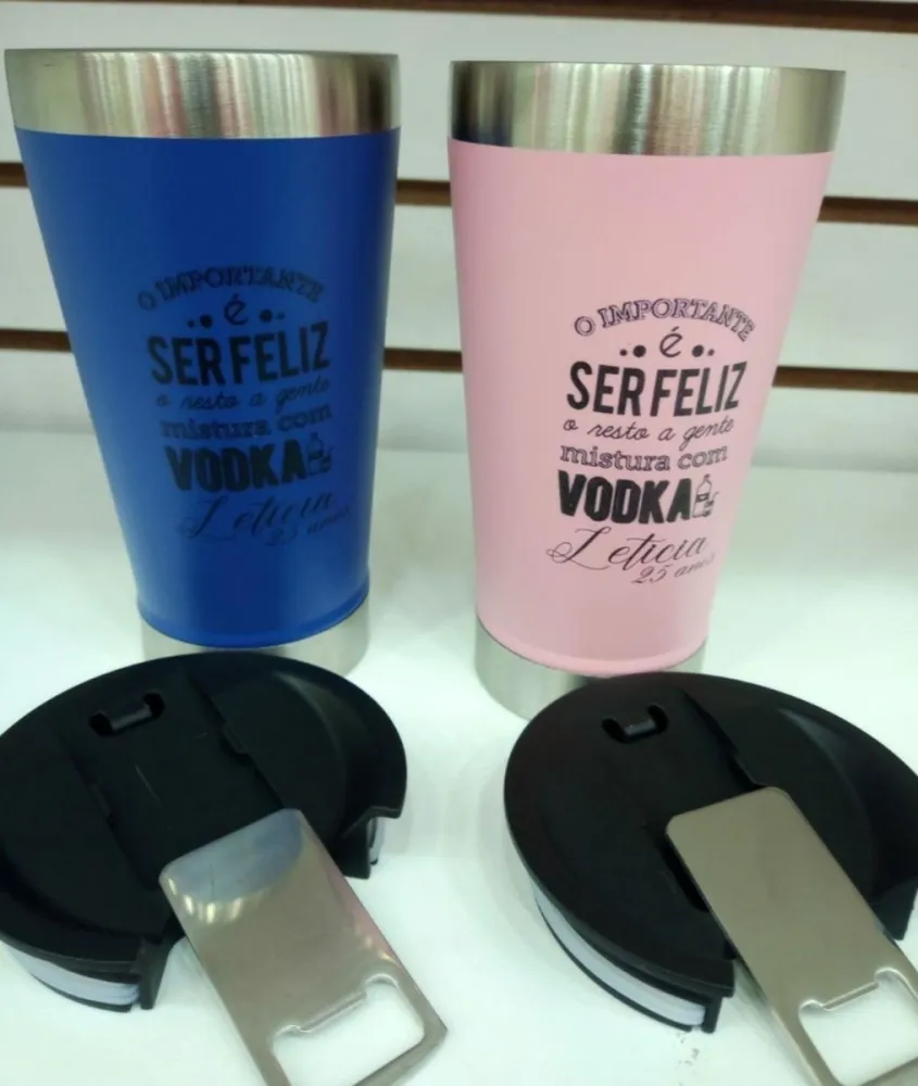 Copo Térmico com Abridor Personalizado Dia dos Pais