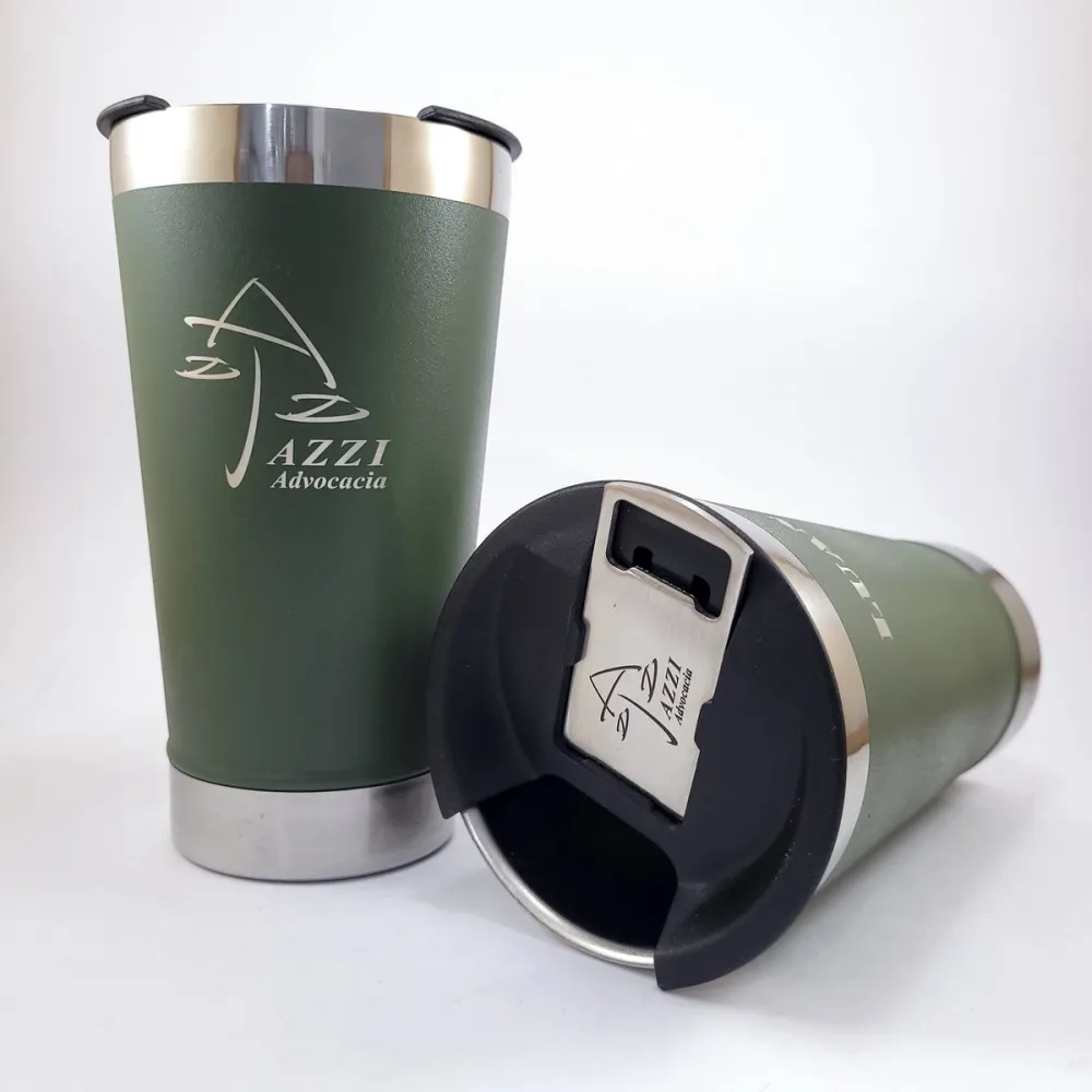 Copo Térmico Tipo Stanley com Abridor 500ml - Personalizado Imagem
