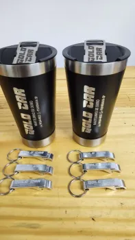 Copo Térmico Personalizado a Laser com Logo ou Nome ou Time