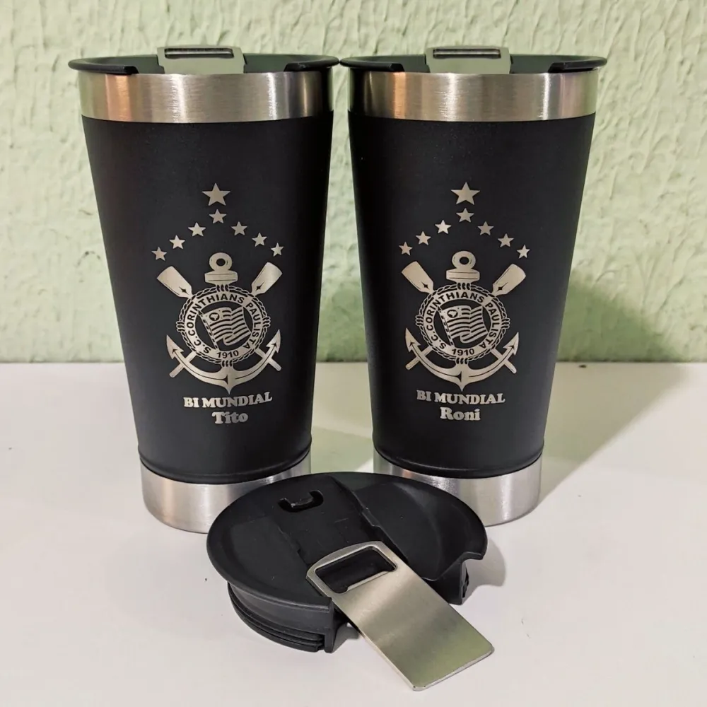 Copo Térmico (tipo Stanley) 500ml Personalizado Times Imagem