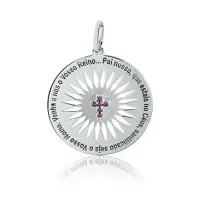 Pingente de Prata 950 - Mandala Pai Nosso - 251324