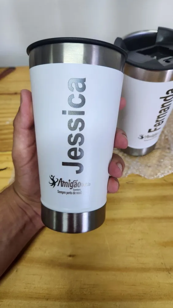 Copo Térmico Personalizado a Laser com Logo ou Nome ou Time