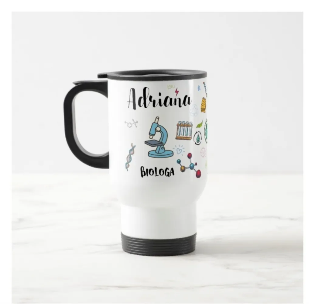 Copo Térmico Personalizado Presente Biologia Bióloga