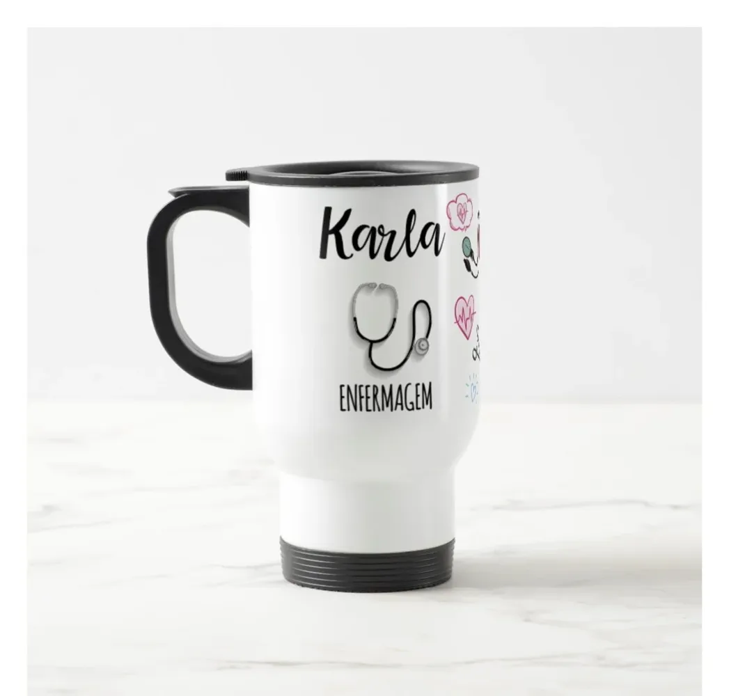 Copo Térmico Personalizado Presente Enfermagem Enfermeira