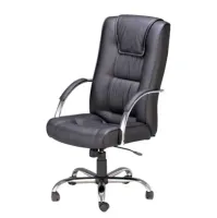 Poltrona Presidente Genova Mecanismo Relax com Base Cromada e Braços em Alumínio - Foto 4