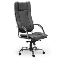 Poltrona Presidente Rimini Mecanismo Relax com Base Cromada e Braços em Alumínio