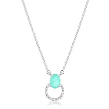 Colar de prata 925 com pedras - 231666