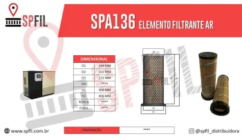 ELEMENTO FILTRANTE AR SPA136