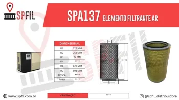 ELEMENTO FILTRANTE AR SPA137