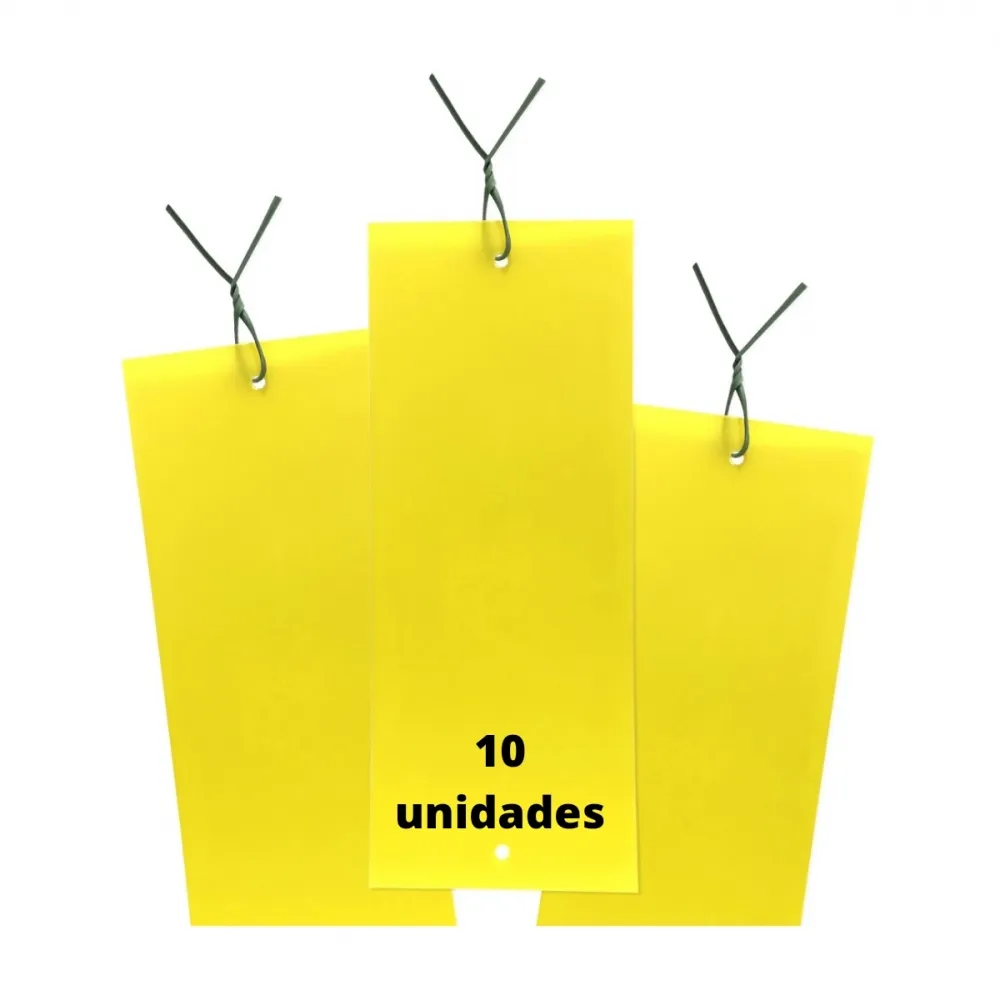  Armadilha Adesiva Amarela para captura e controle de Fungus Gnats - 10 Unidades