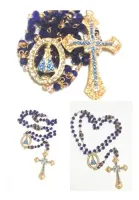 Terço Noiva Nossa Senhora Aparecida Dourado Cristais Premium - Foto 4