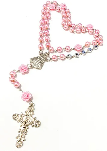 Terço Floral Aparecida Personalizado com Nome